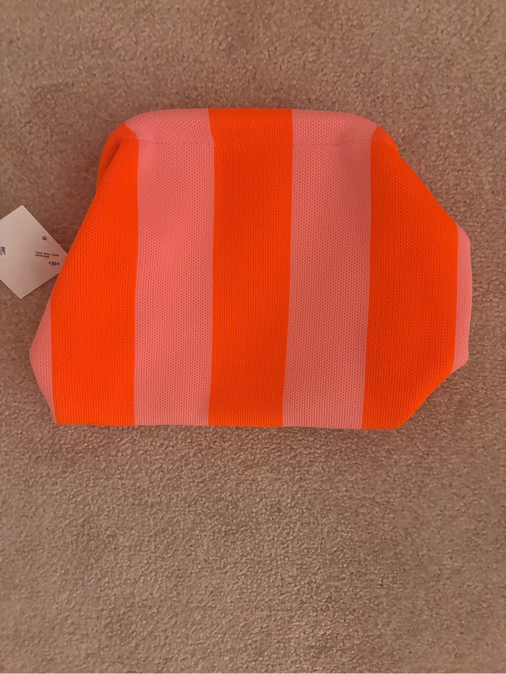 Cute Neoprene Striped Clutch